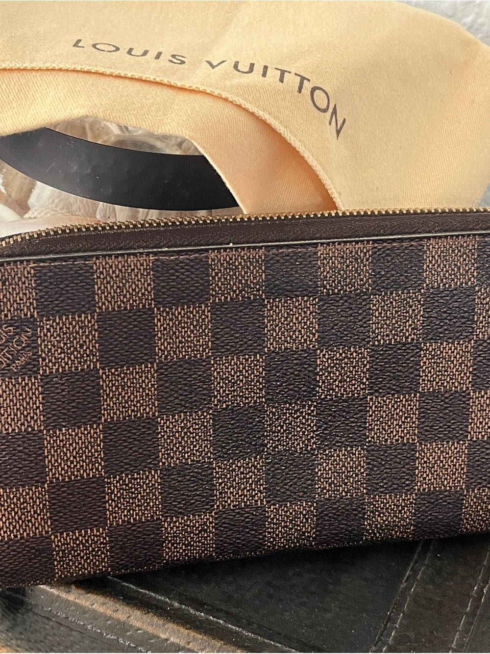 Louis Vuitton Brown Damier Ebene Long Wallet